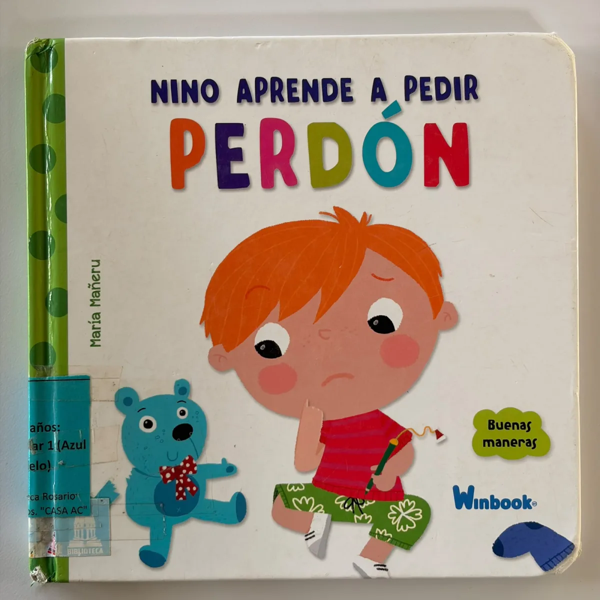 Portada de Niño aprende a pedir perdón