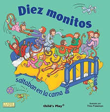 Diez monitos saltaban en la cama