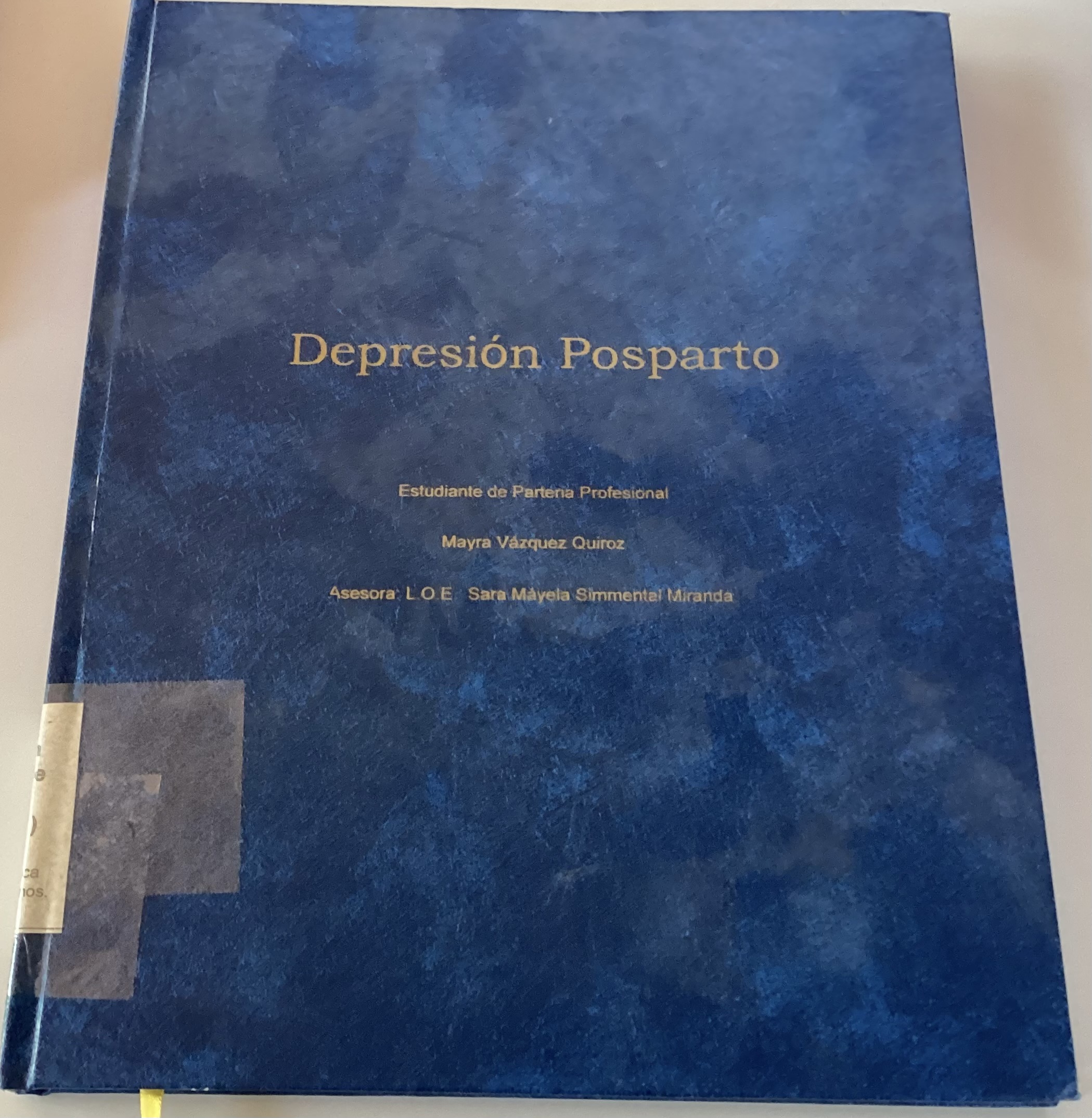 Portada de Depresión posparto