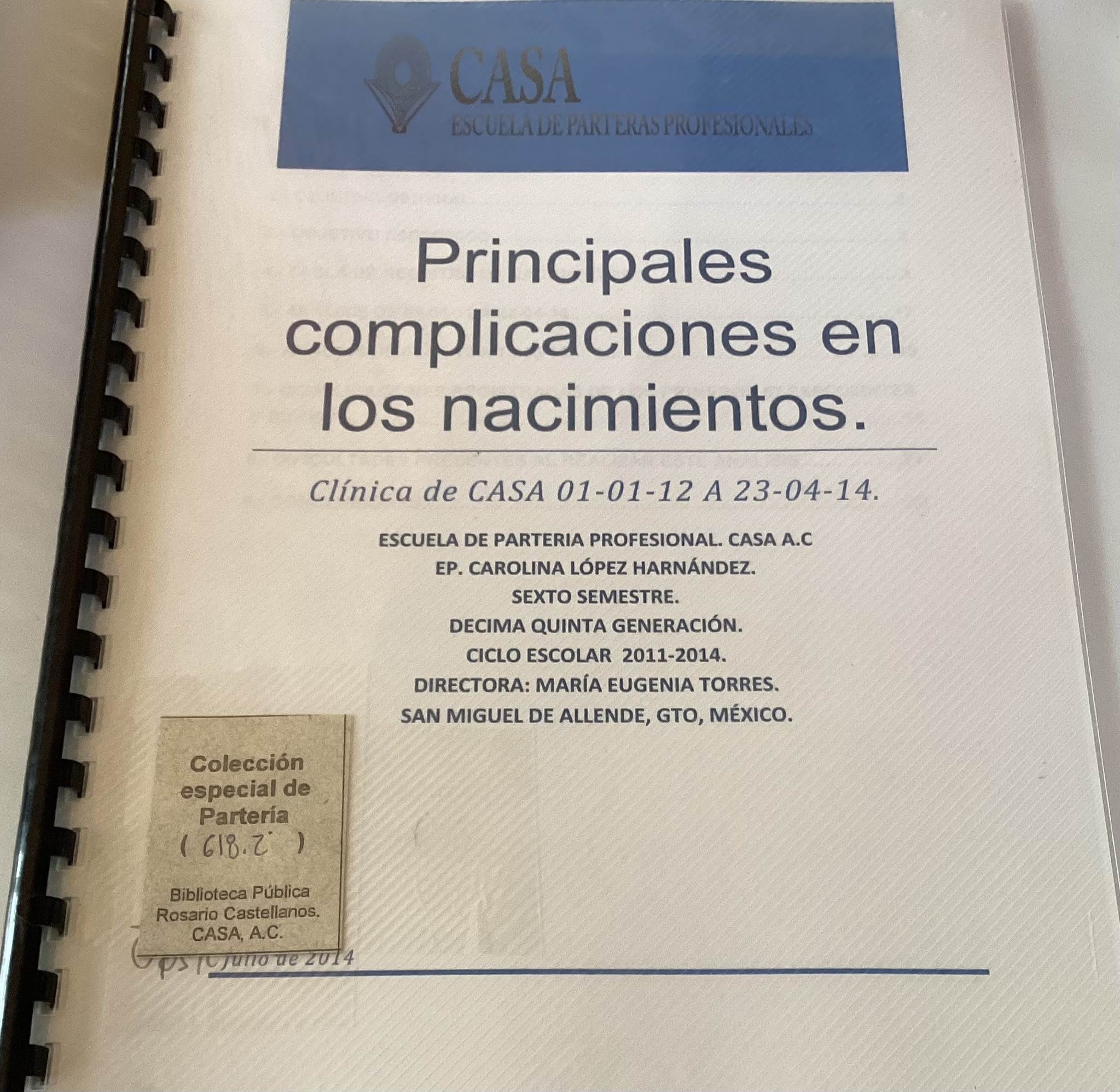 Portada de Principales complicaciones en los nacimientos