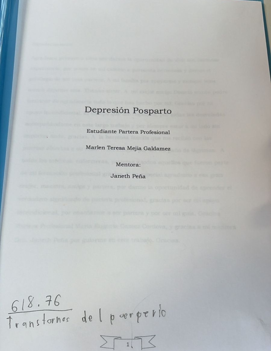 Portada de Depresión Posparto