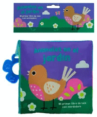 Mi primer libro de tela con mordedera: Animales en el jardín