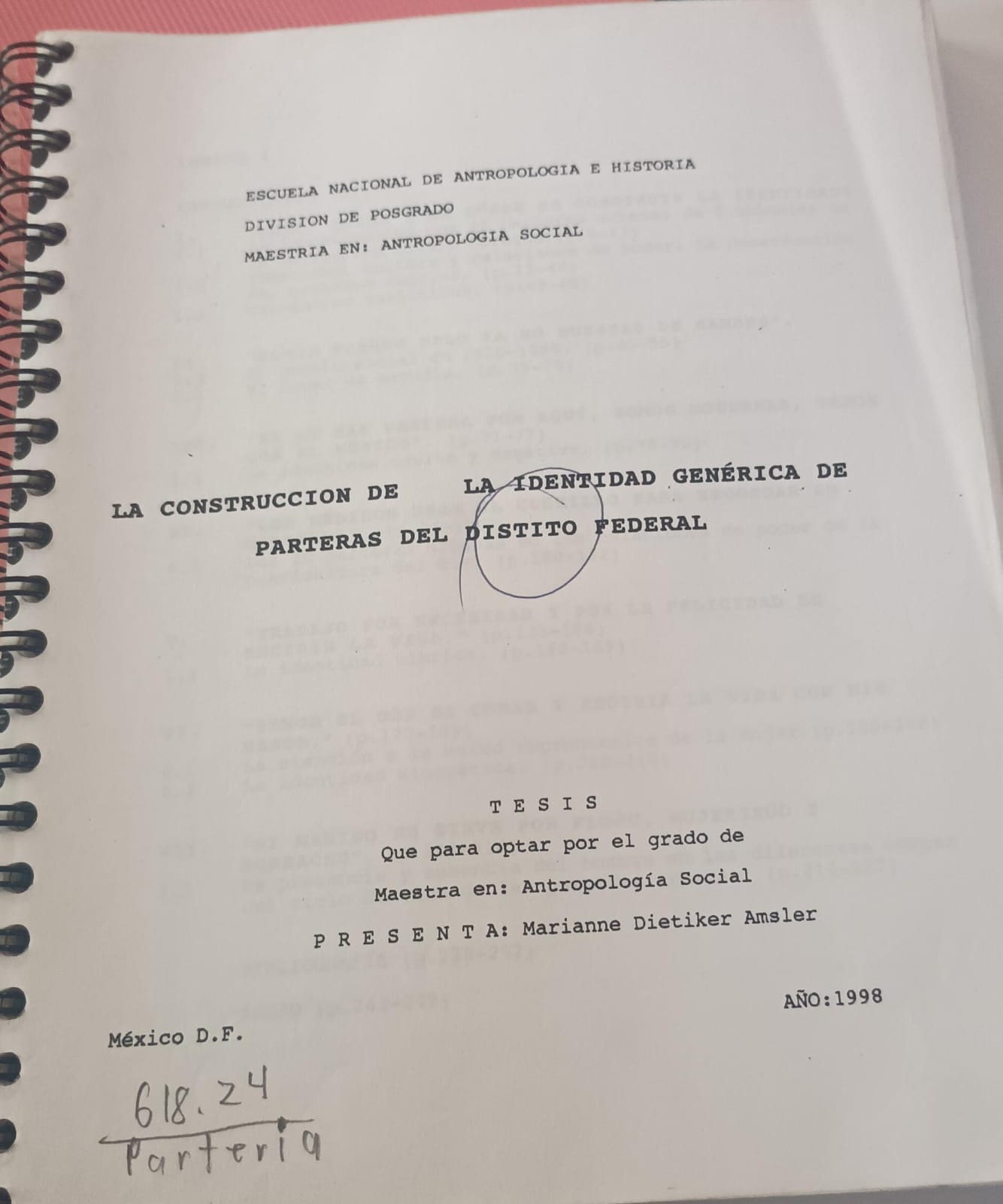 Portada de Tesis