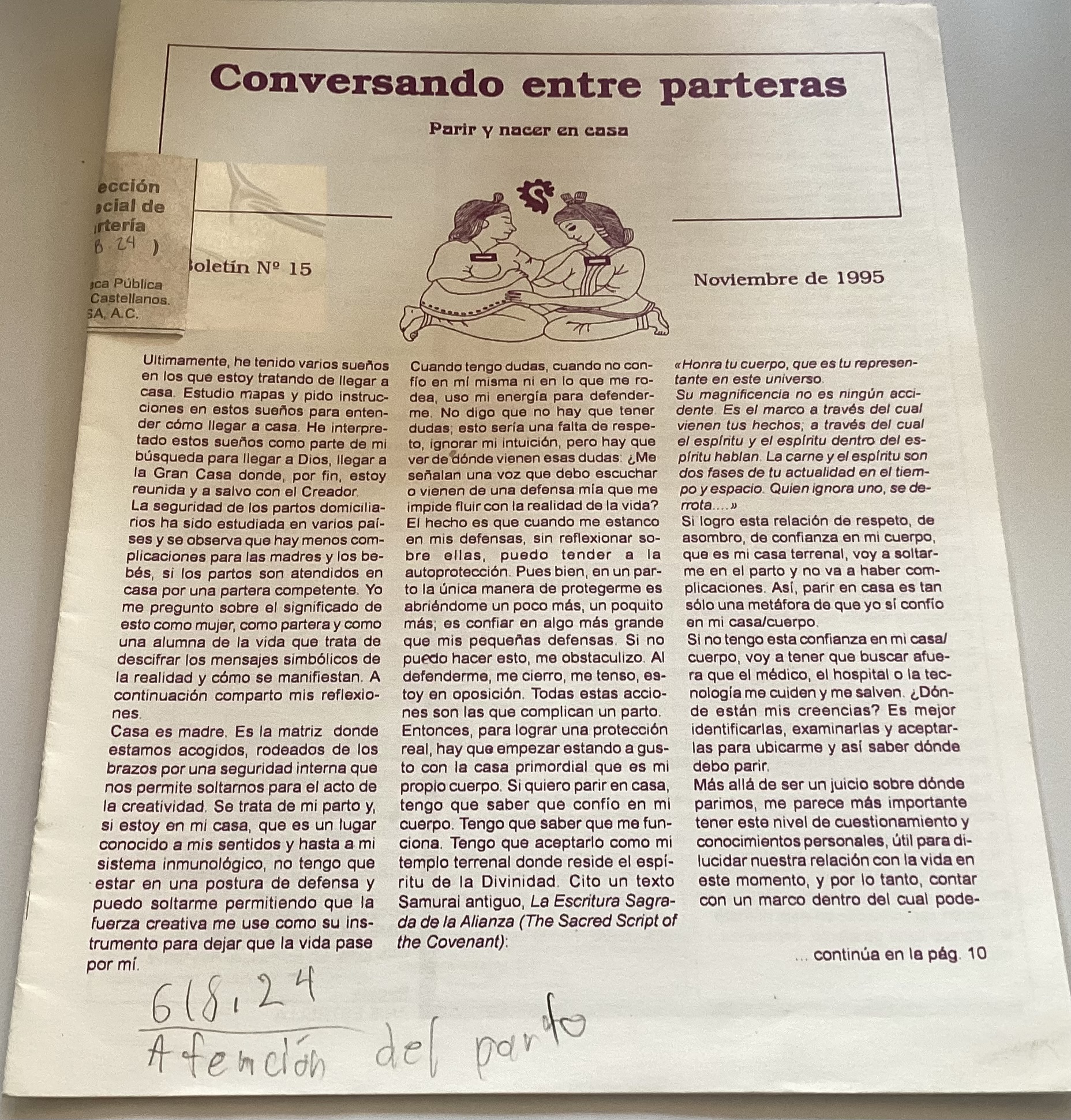 Portada de Conversando entre parteras