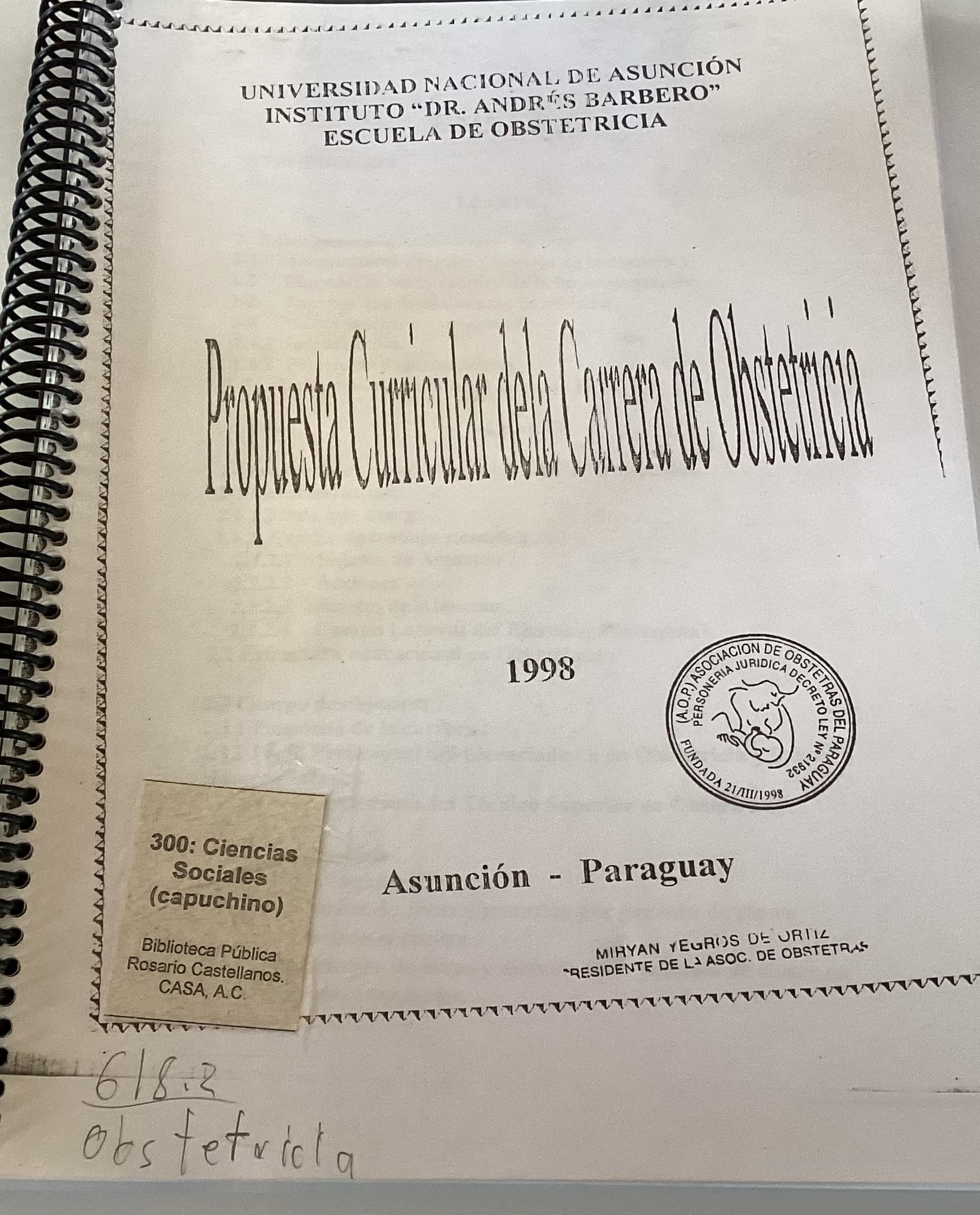Propuesta circular de la carrera de obstetricia
