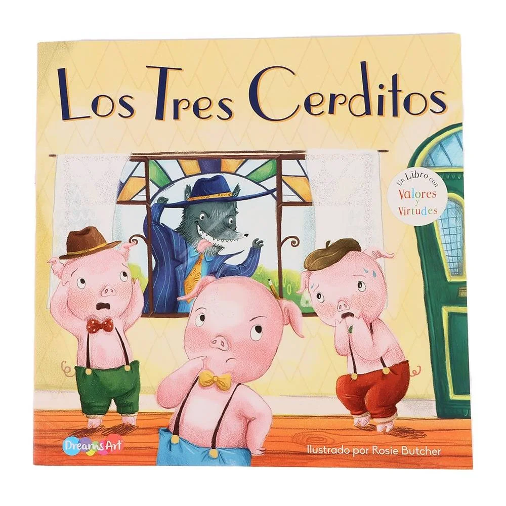 Los tres cerditos: Un libro con valores y virtudes