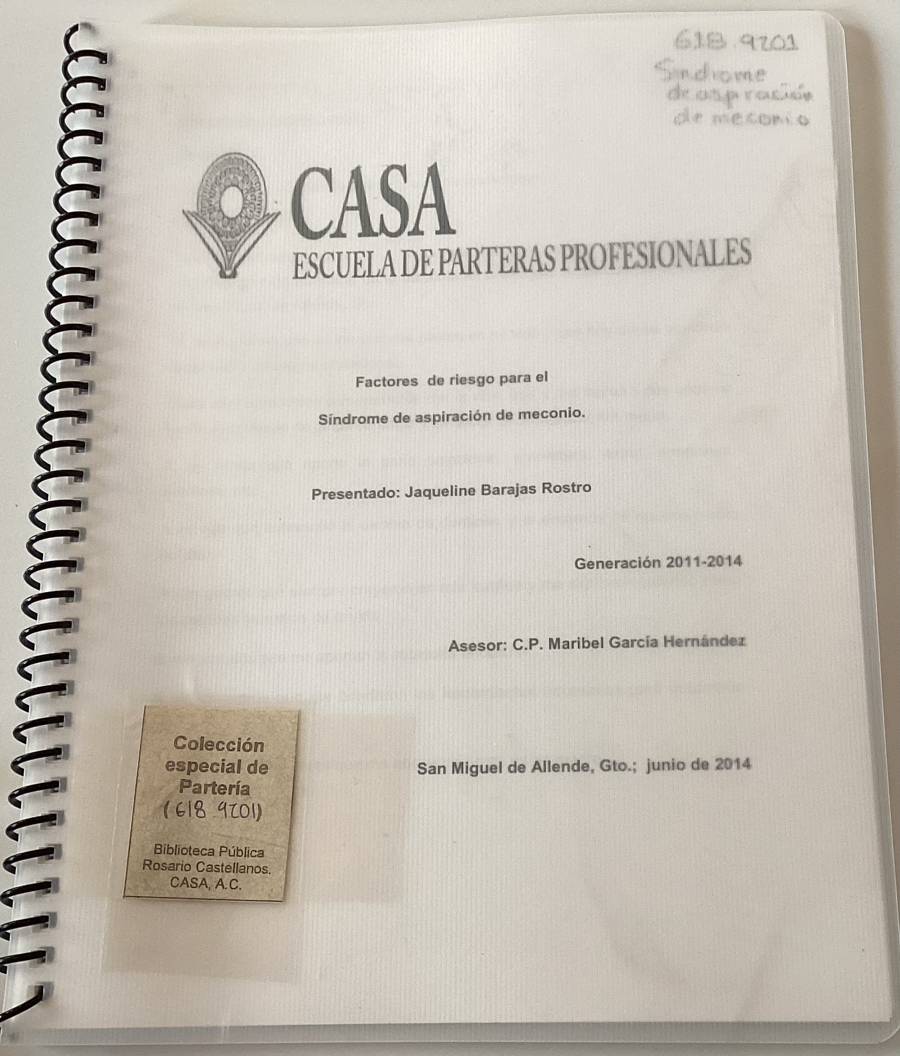 Portada de Factores de riego para el síndrome de aspiración de meconio